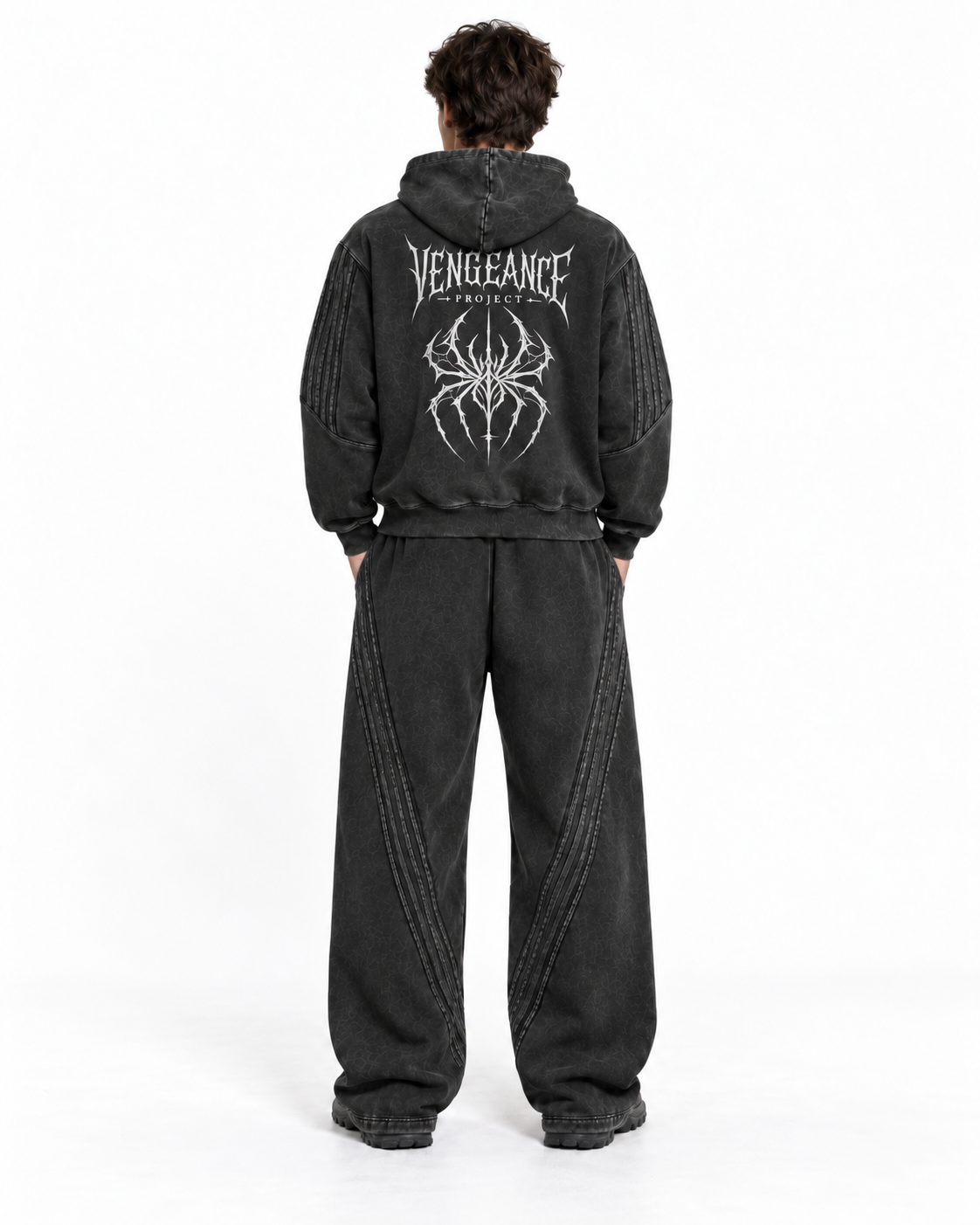 Raw Edge Spider Zip Up