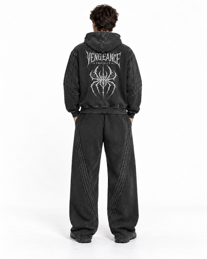 Raw Edge Spider Zip Up