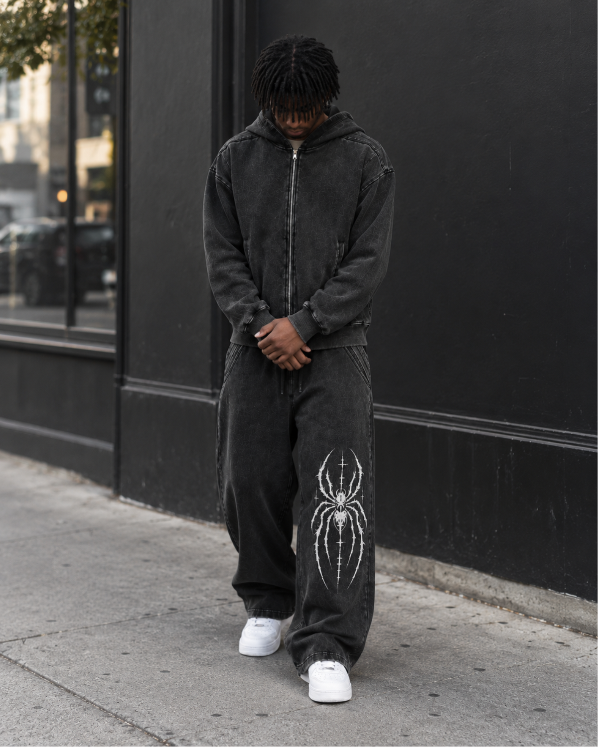 Raw Edge Spider Sweatpants