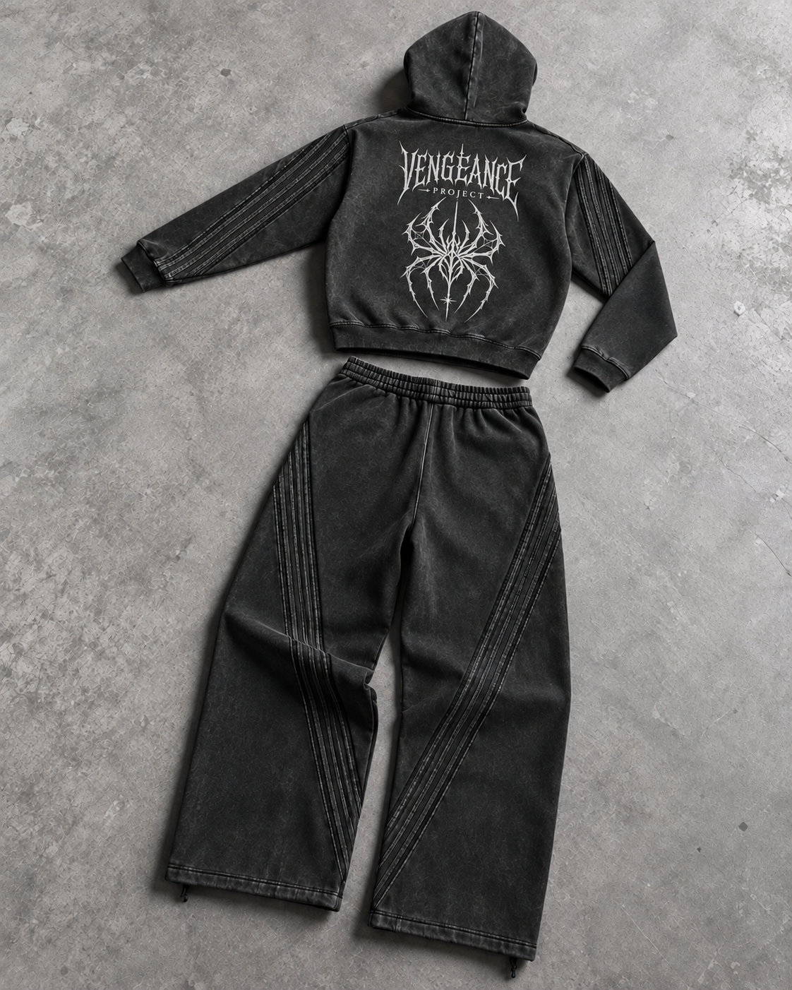 Raw Edge Spider Zip Up
