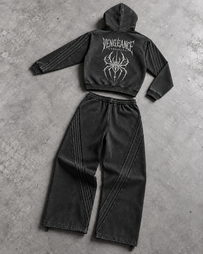 Raw Edge Spider Zip Up